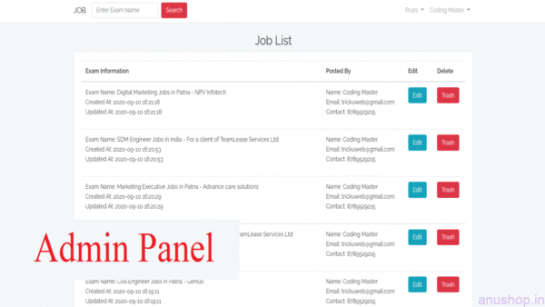 Sarkari Jobs Php Script v2.5 With Admin Panel - Image 3