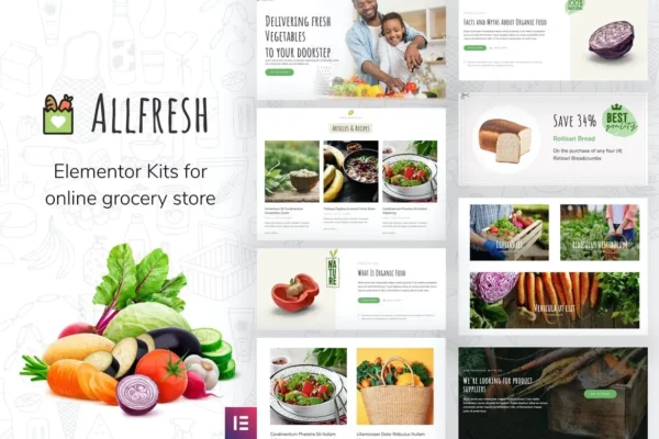 All Fresh – Grocery Store Website Template Kit