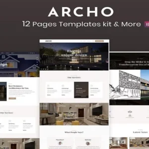 Architecture & Interior Website Templates Download Elementor kit – Archon