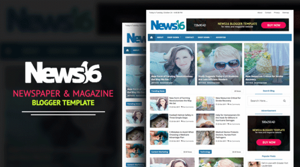 News16 - News & Magazine Blogger Template
