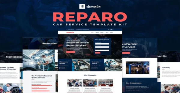 Car Repair Website Templates  Download (Elementor)