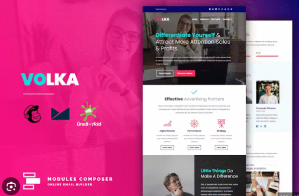Volka  Responsive Email for Agencies, Startups & Creative Teams with Online Builder