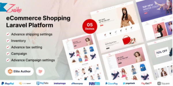 Zaika eCommerce CMS - Laravel eCommerce Shopping Platform
