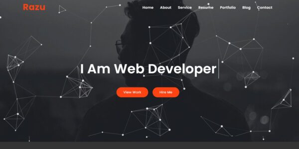 Razu Minimal Portfolio HTML Template GPL